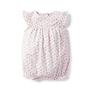 Janie and Jack BABY DITSY FLORAL ROMPER 6/12m floral pink